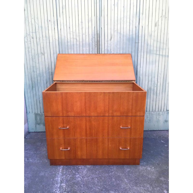 Vintage wooden chest of drawers, 1950s