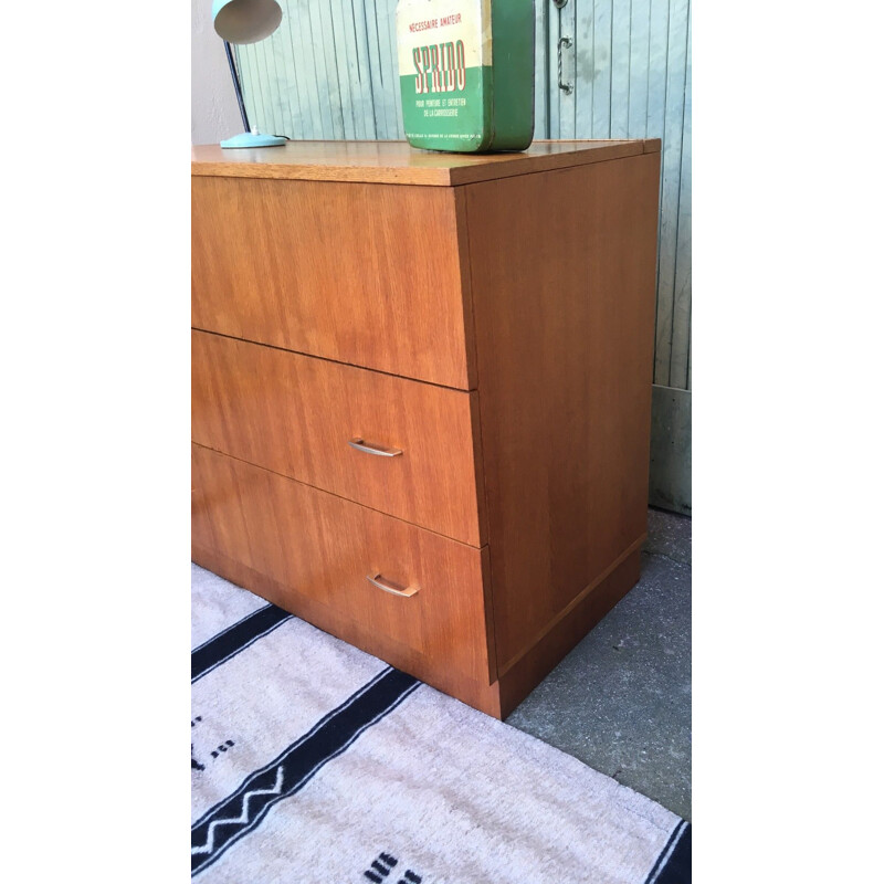 Vintage wooden chest of drawers, 1950s