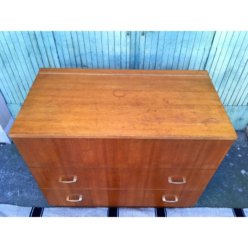 Vintage wooden chest of drawers, 1950s