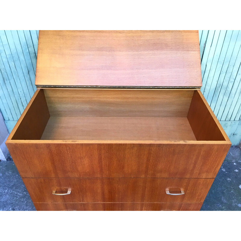 Vintage wooden chest of drawers, 1950s