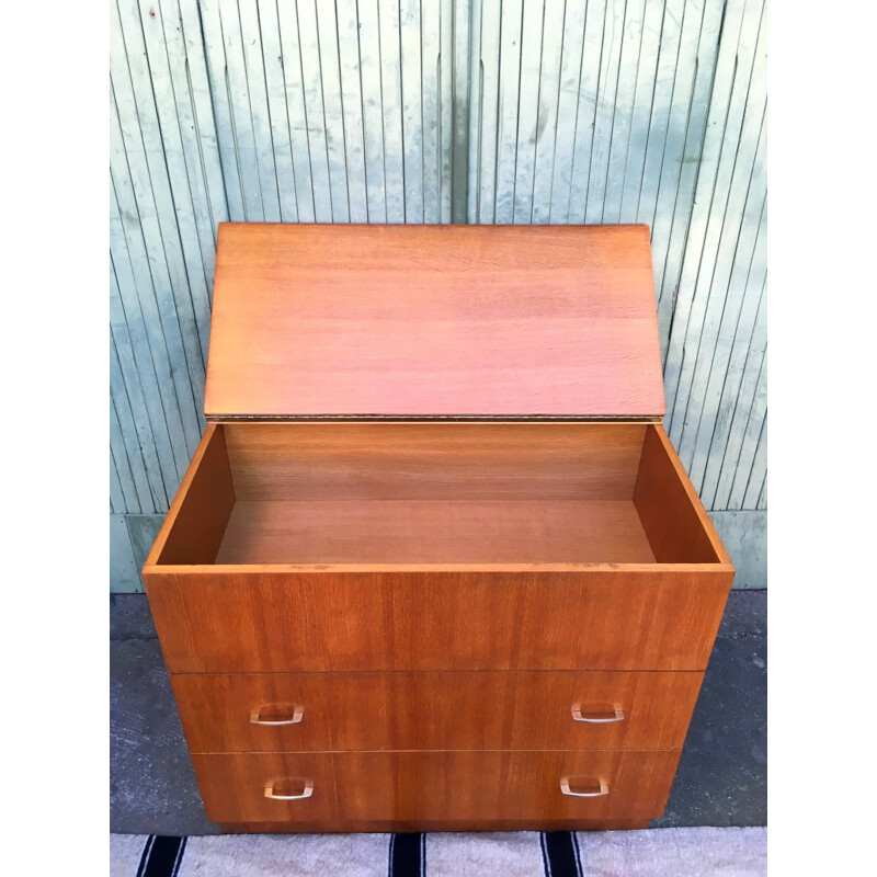 Vintage wooden chest of drawers, 1950s