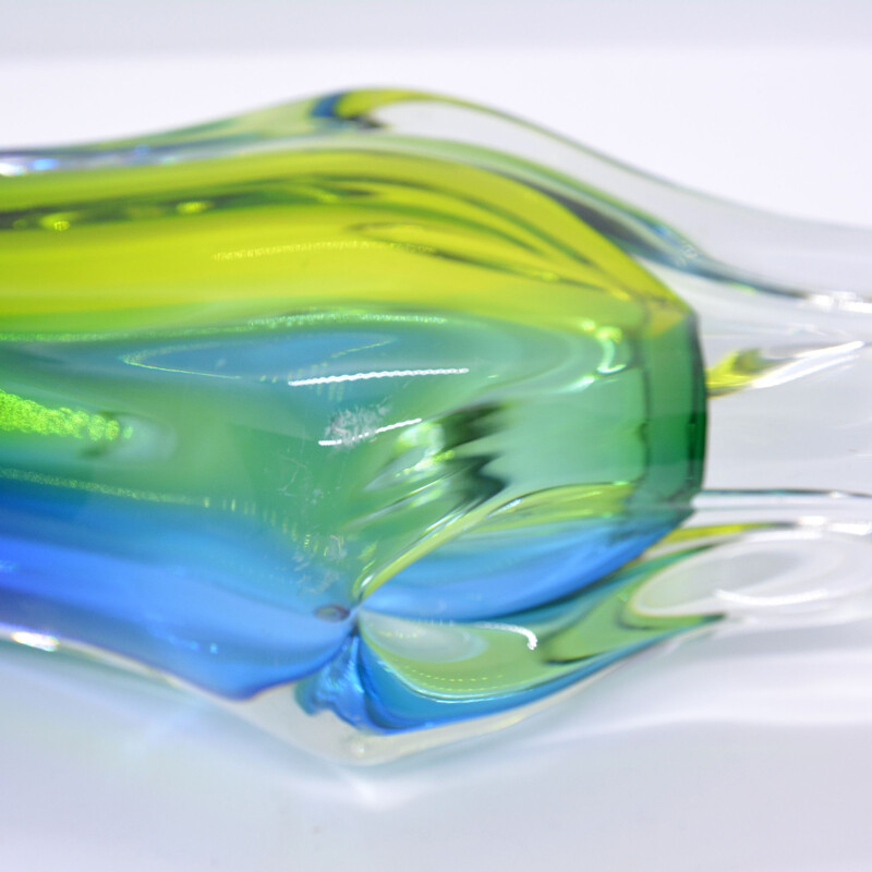 Vintage glass vase by J. Hospodka Chribska Sklarna, Czechoslovakia, 1960s