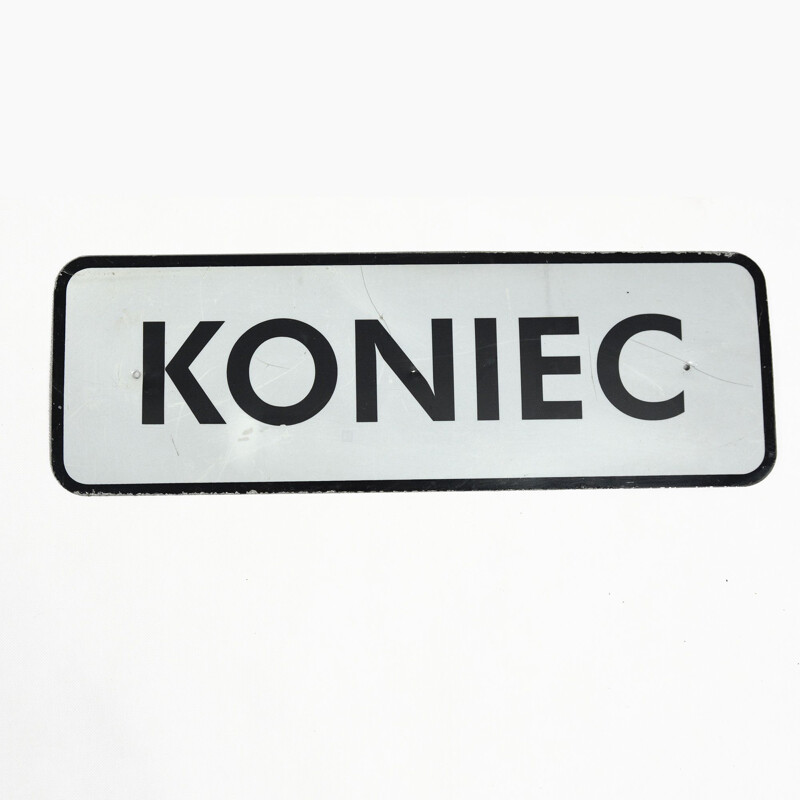 Vintage aluminum information board by KONIEC, Poland, 1990s