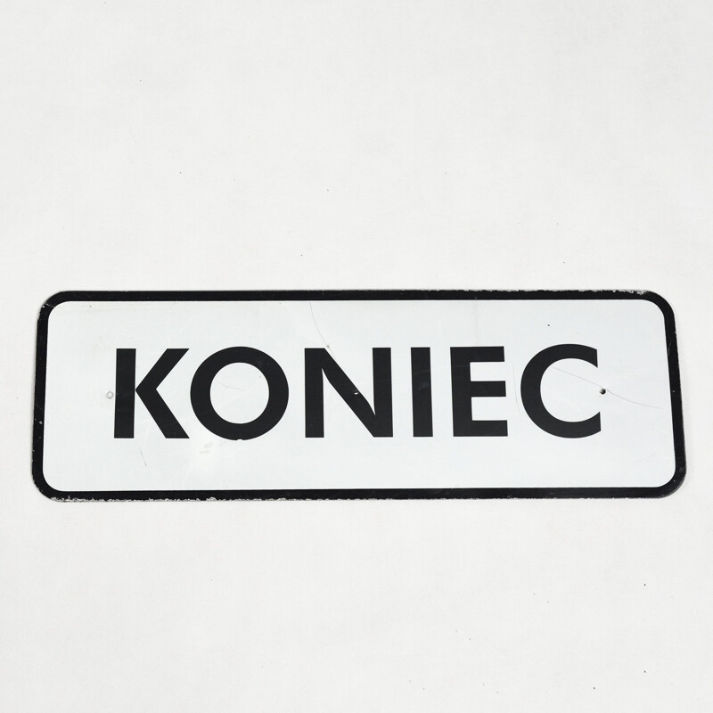 Vintage aluminum information board by KONIEC, Poland, 1990s