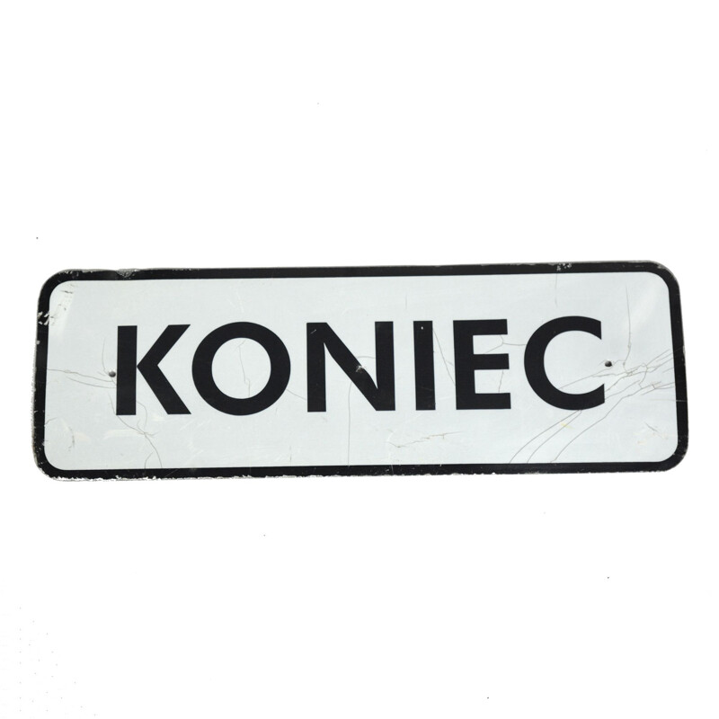 Vintage aluminum information board by KONIEC, Poland, 1990s