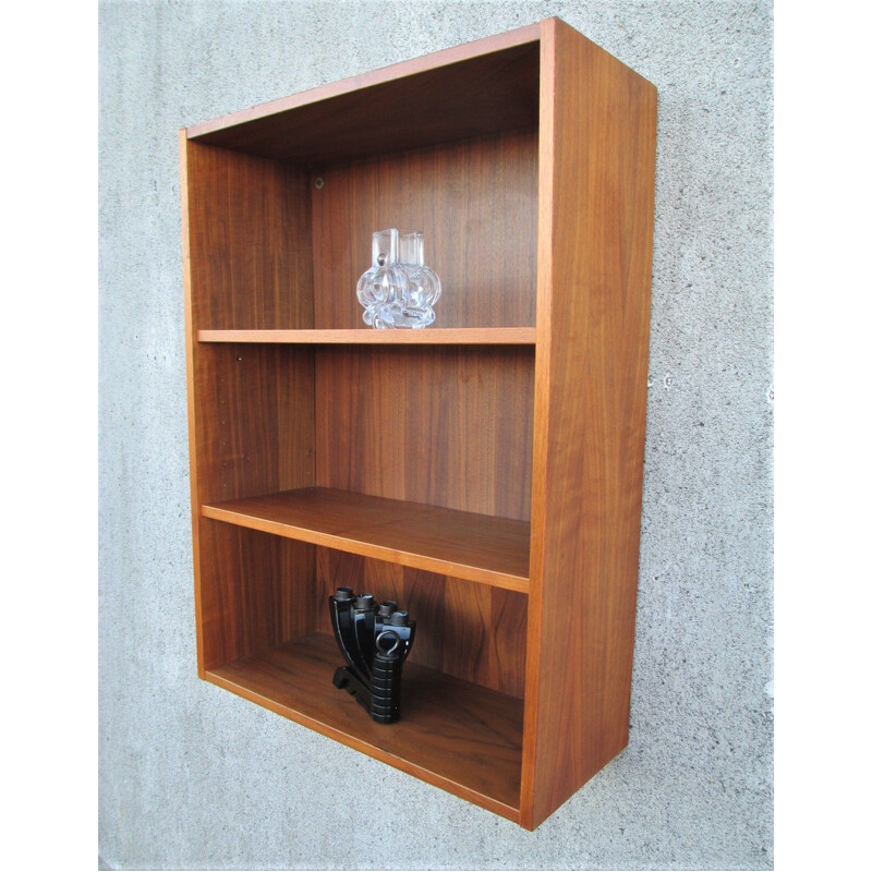 Vintage teak hanging shelf, 1970