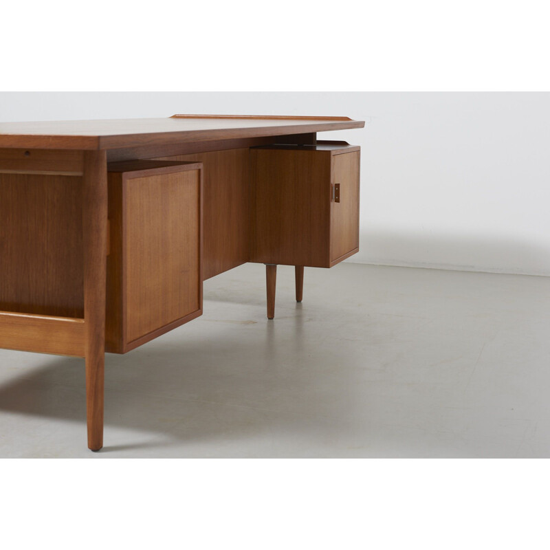 Vintage teak desk by Arne Vodder, 1950s