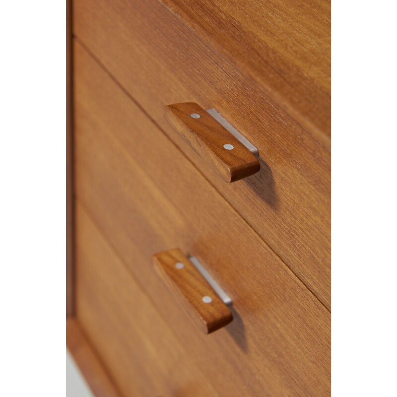 Vintage teak desk by Arne Vodder, 1950s