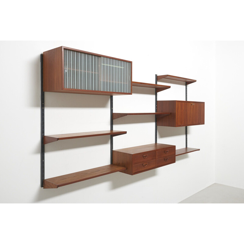 Vintage teak wall unit by Kai Kristiansen by FM