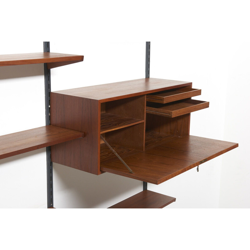 Vintage teak wall unit by Kai Kristiansen by FM