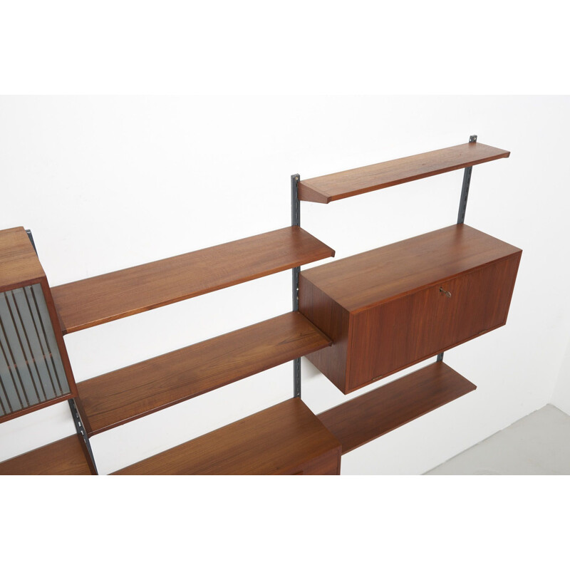 Vintage teak wall unit by Kai Kristiansen by FM