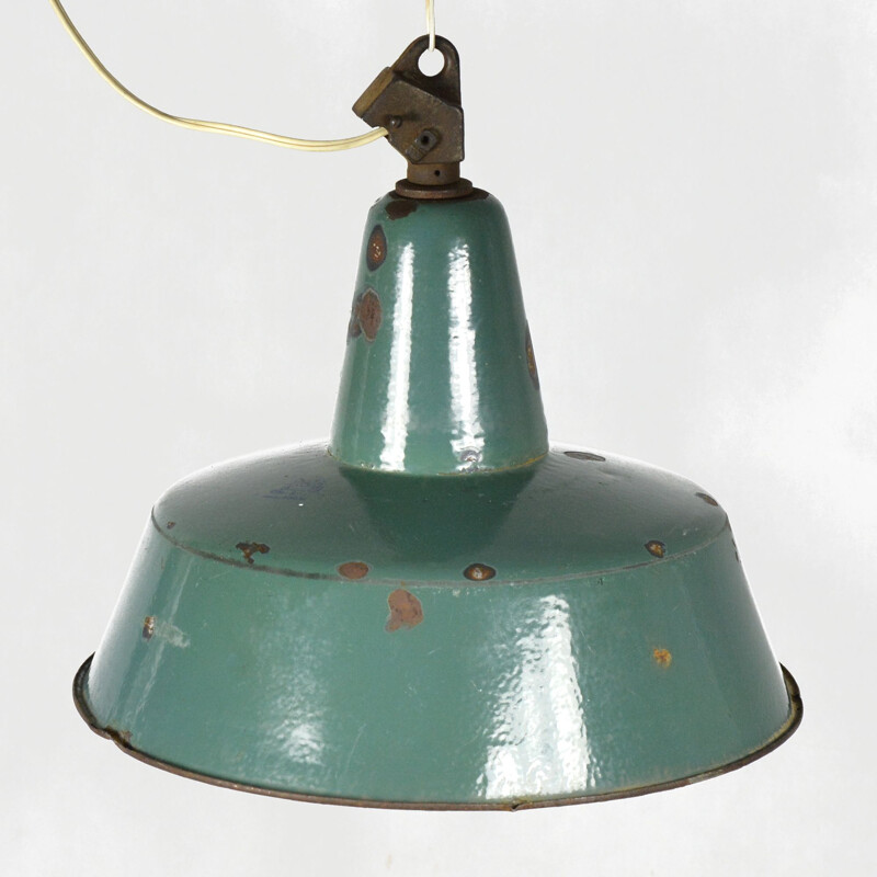 Vintage industrial pendant lamp by ZAOS, Poland, 1960s