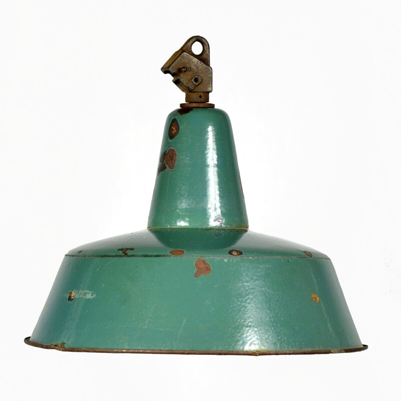 Lámpara de suspensión industrial vintage de ZAOS, Polonia, 1960