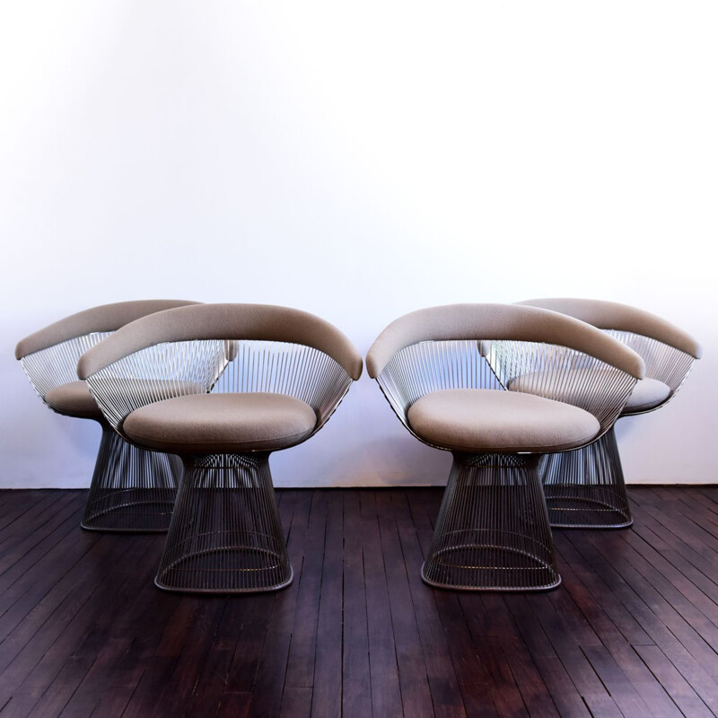 Set of 4 vintage Warren Platner chairs