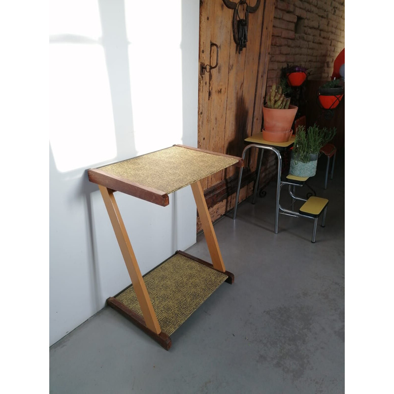 Vintage wooden side table, 1950s