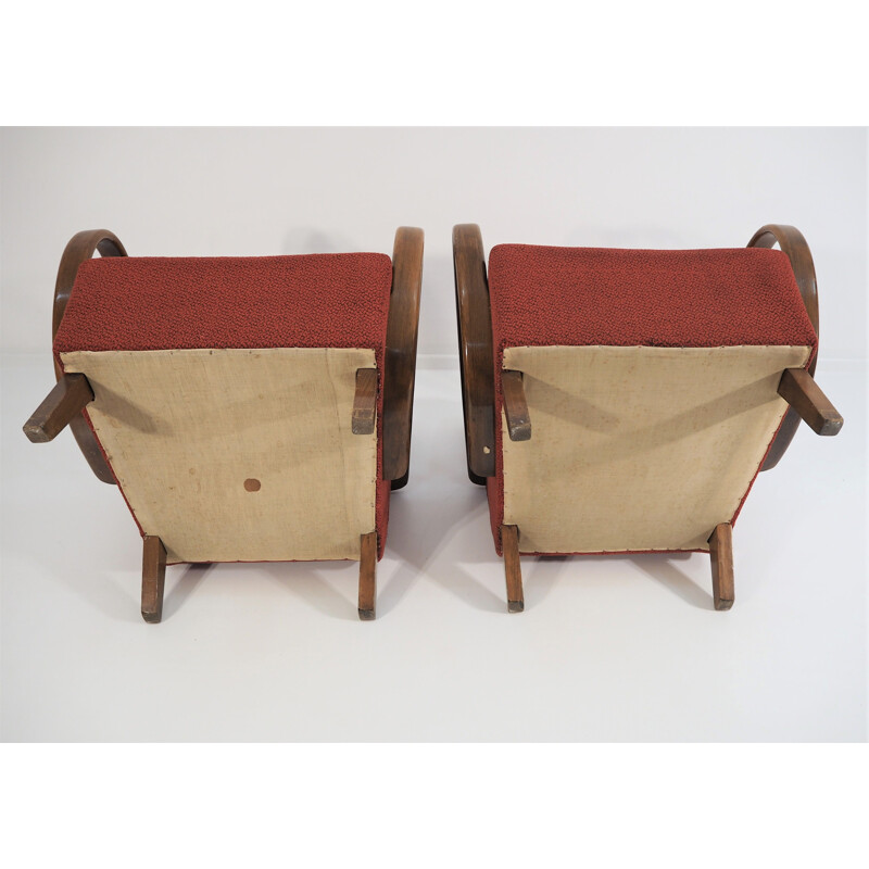 Set of 2 vintage armchairs by Jindřich Halabala, 1950s