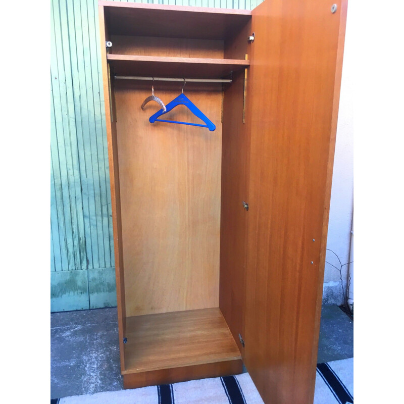 Vintage golden oak cabinet, 1960s