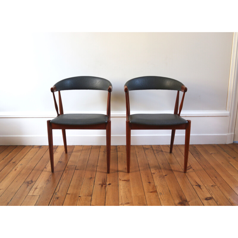 Pair of vintage Scandinavian teak armchairs by Johannes Andersen