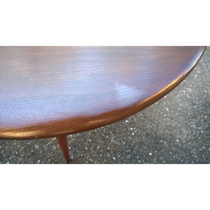 Vintage solid elm coffee table by Ercol, 1960s