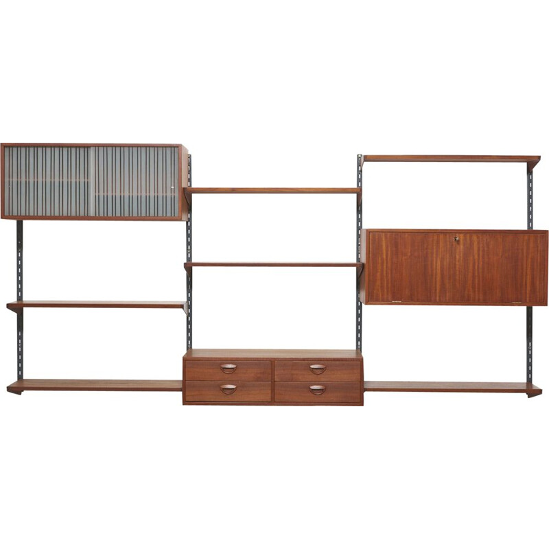 Vintage teak wall unit by Kai Kristiansen by FM