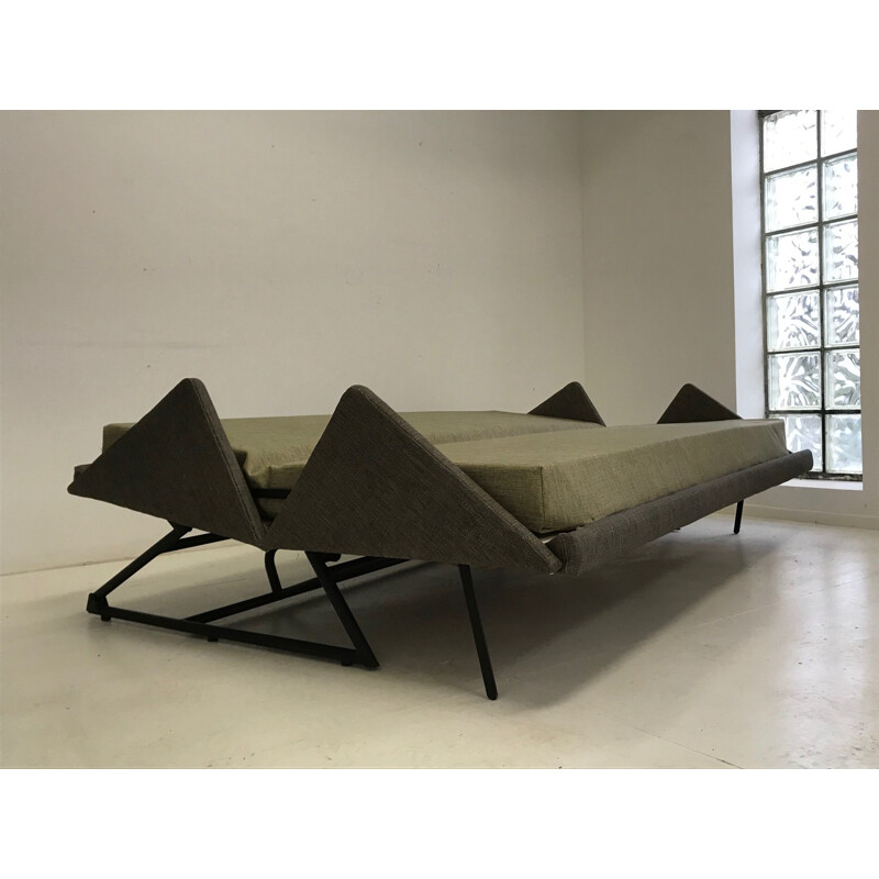 Vintage convertible sofa by Louis Paolozzi for ZOL, 1950s