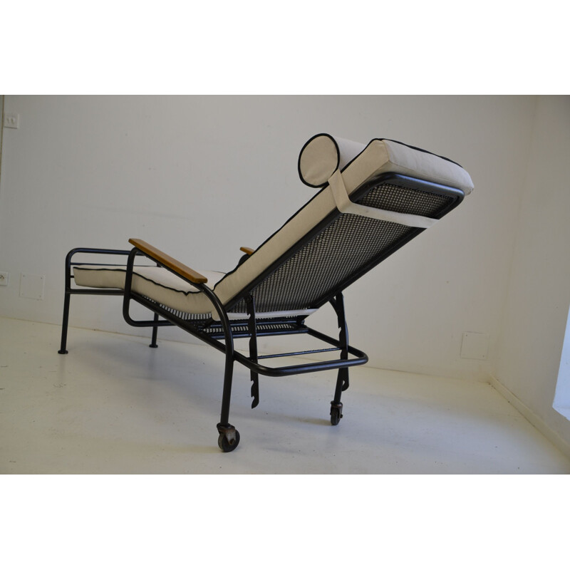 Vintage deckchair by Jean Prouvé and Jules Leleu