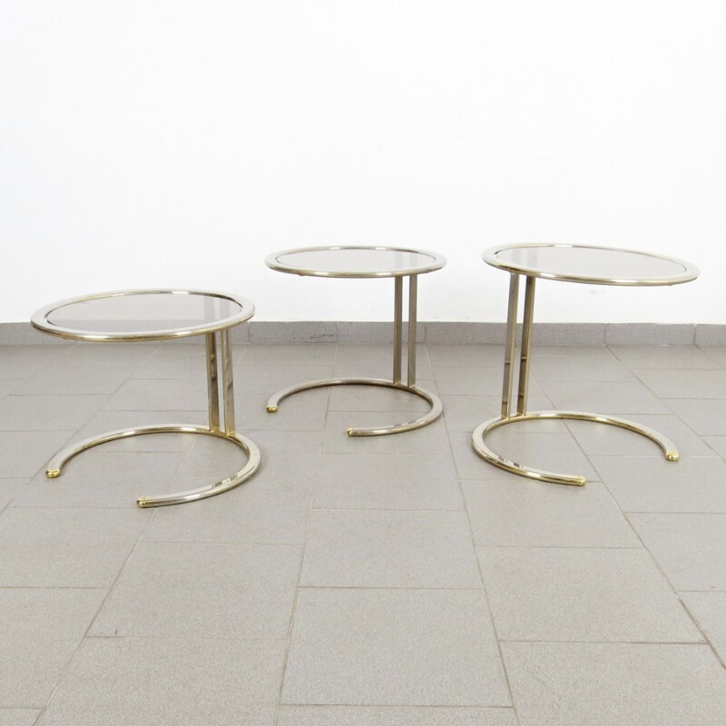 Ensemble de tables gigognes vintage, Tchécoslovaquie, 1970