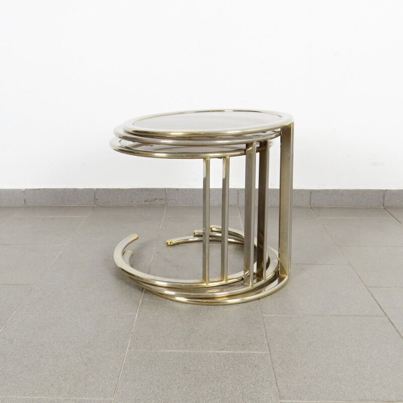 Set of vintage nesting tables, Czechoslovakia, 1970s