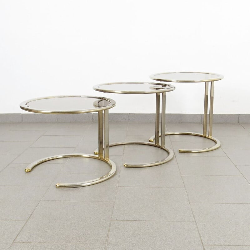 Set of vintage nesting tables, Czechoslovakia, 1970s