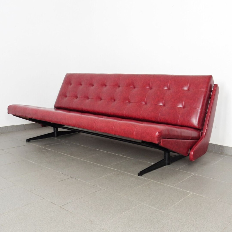 Vintage folding sofa by Moravek and Munzar, 1970s