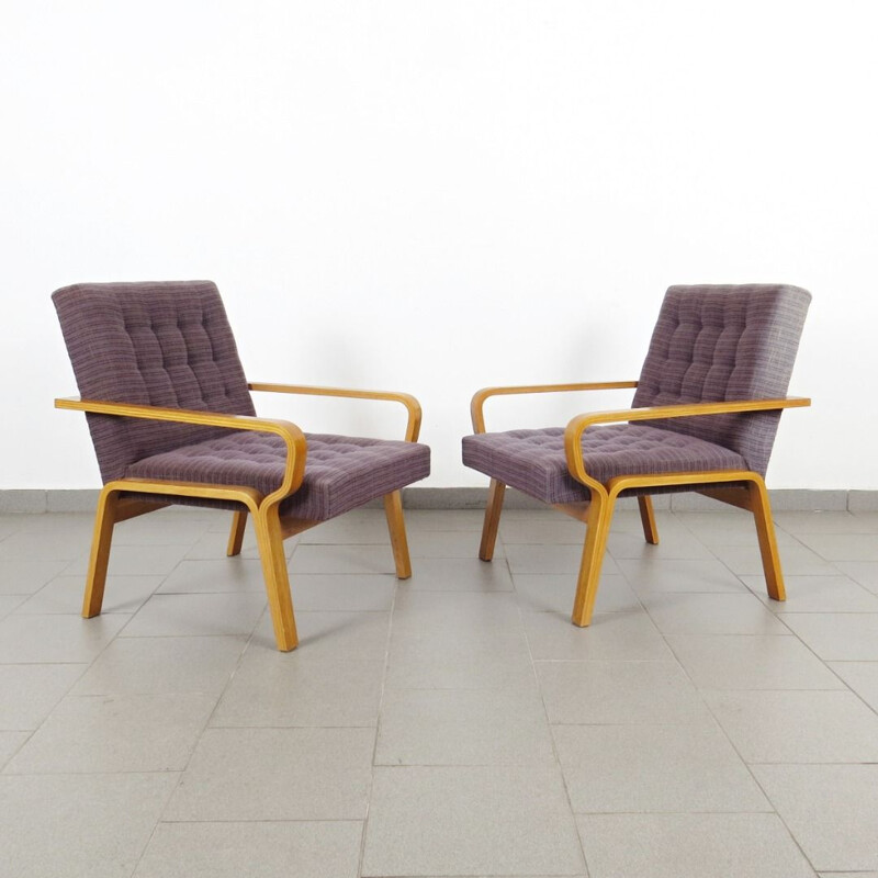 Set of vintage armchairs by Ludvik Volak, 1970s