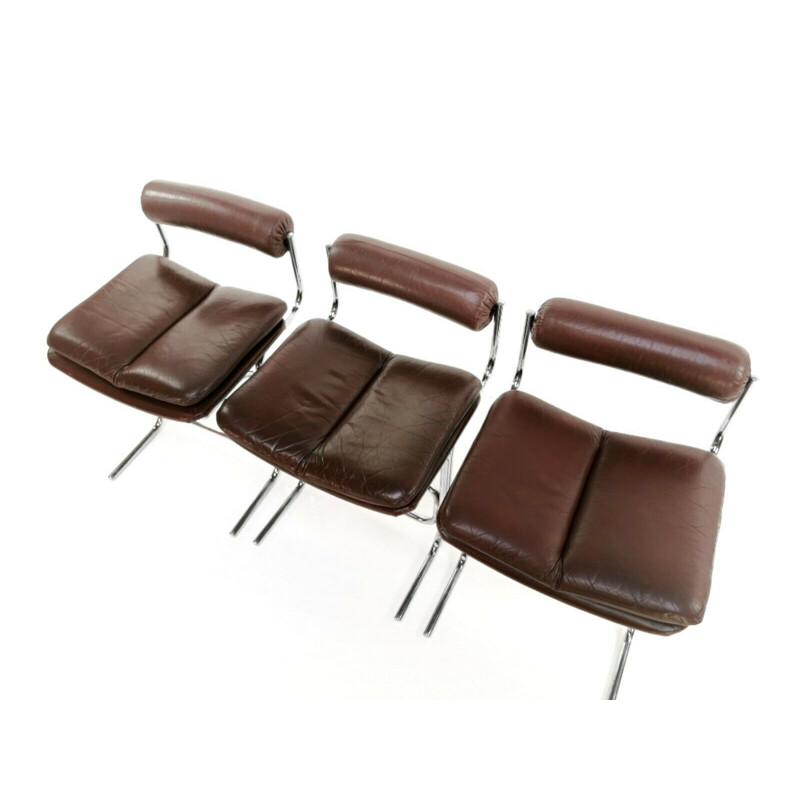 Set of 3 vintage Pieff armchairs by Tim Bates, 1960s