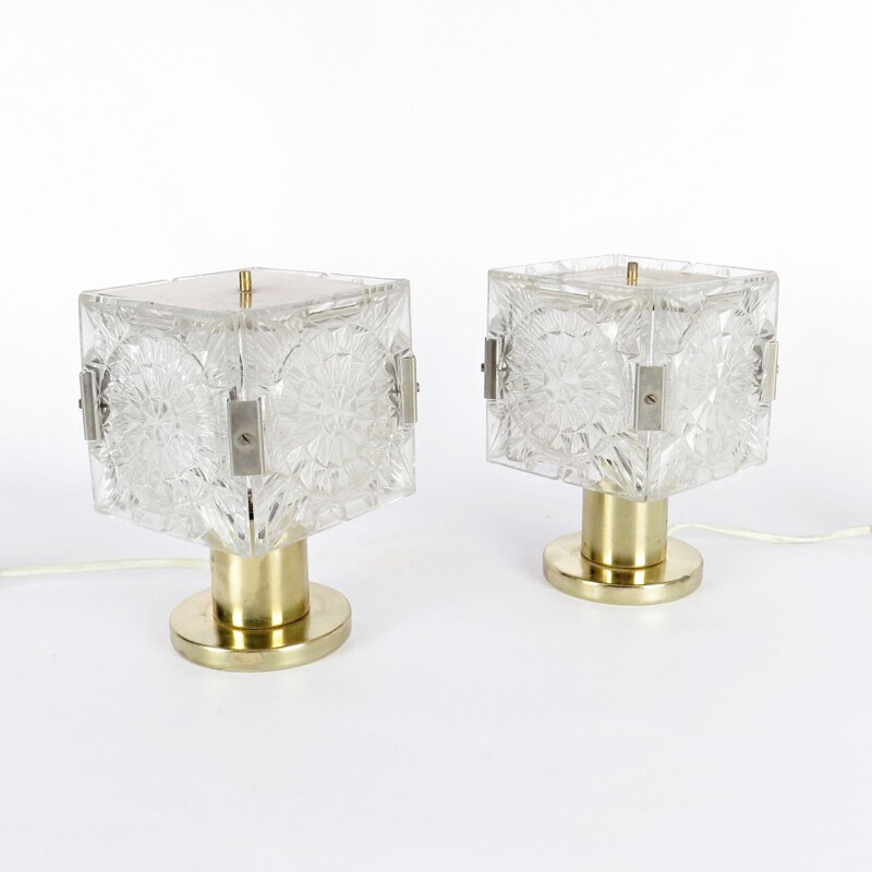 Pair of Vintage table lamps by Kamenicky Senov, 1970