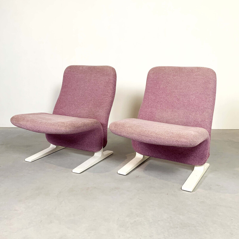 Paire de fauteuils vintage Concorde lilas de Pierre Paulin pour Artifort, 1960