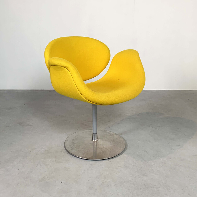 Vintage yellow Tulip chair by Pierre Paulin for Artifort, 1970s