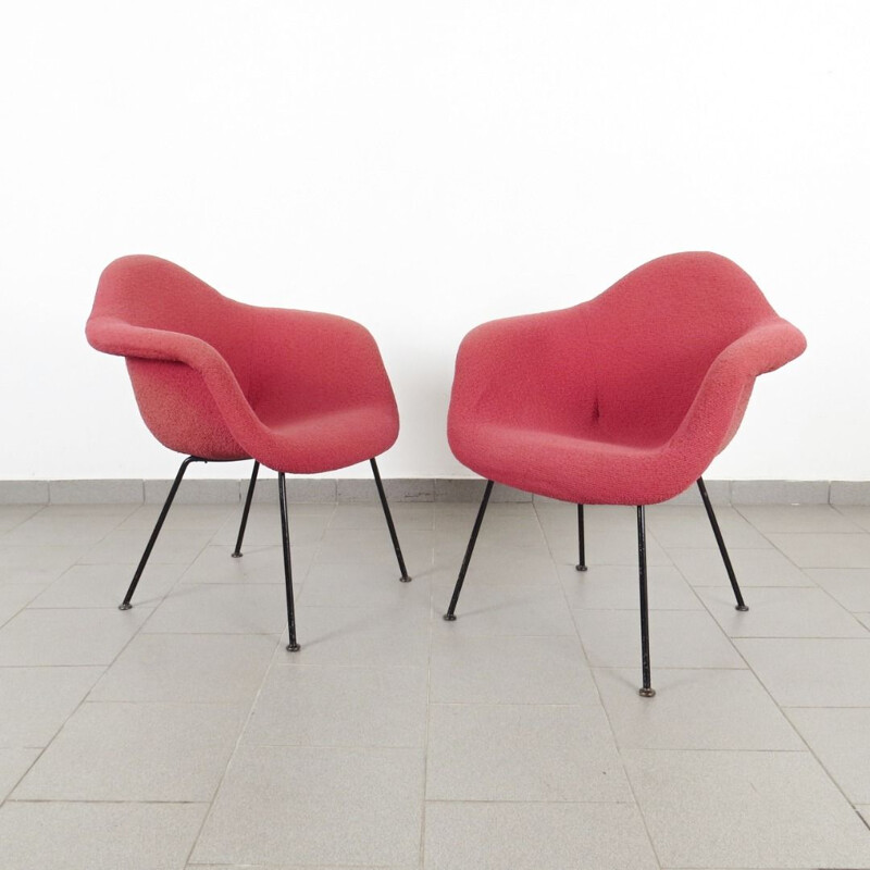 Vintage Shell armchairs, Czechoslovakia, 1960