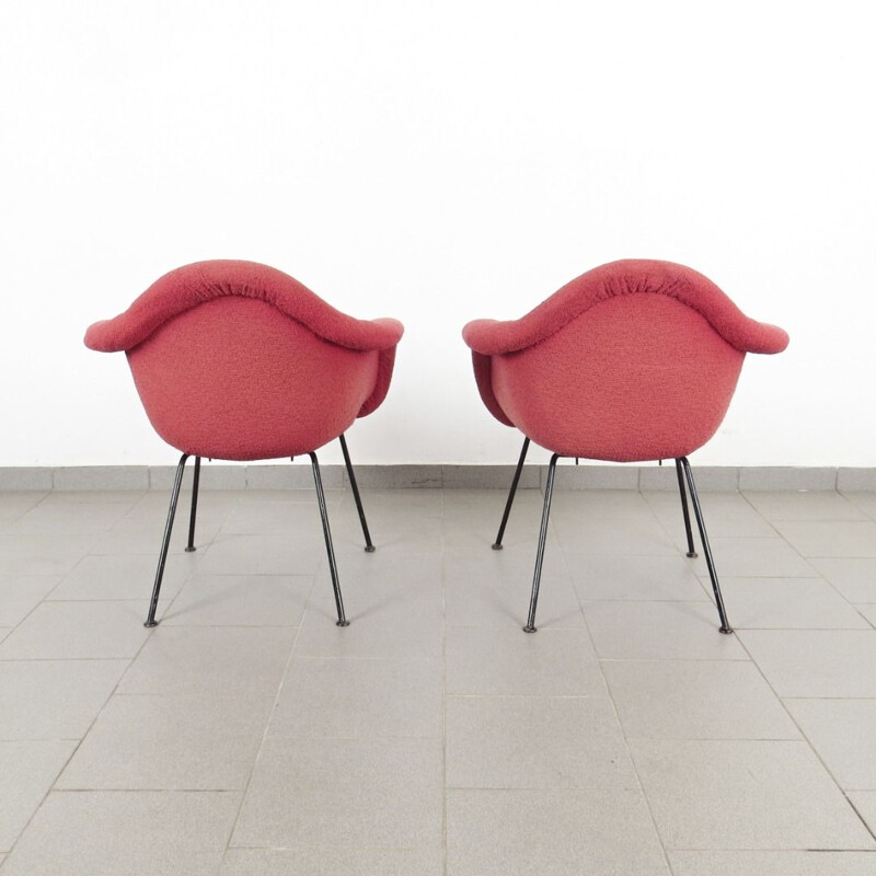 Vintage Shell armchairs, Czechoslovakia, 1960