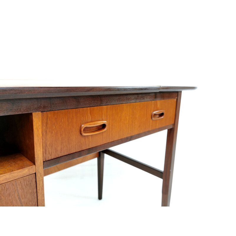 Vintage Danish teak drop leaf writing desk, 1960s