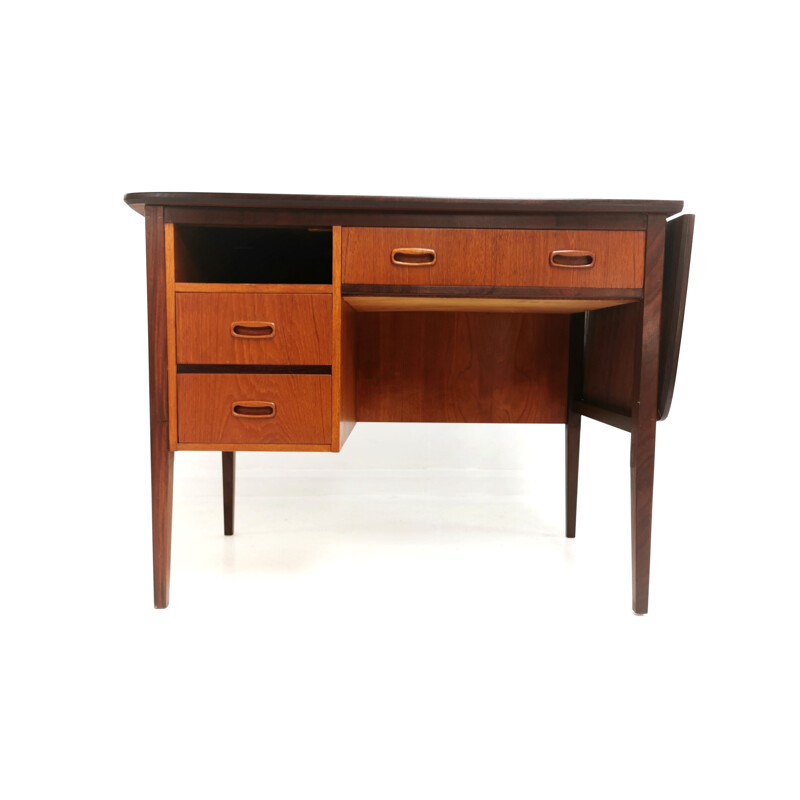 Vintage Danish teak drop leaf writing desk, 1960s