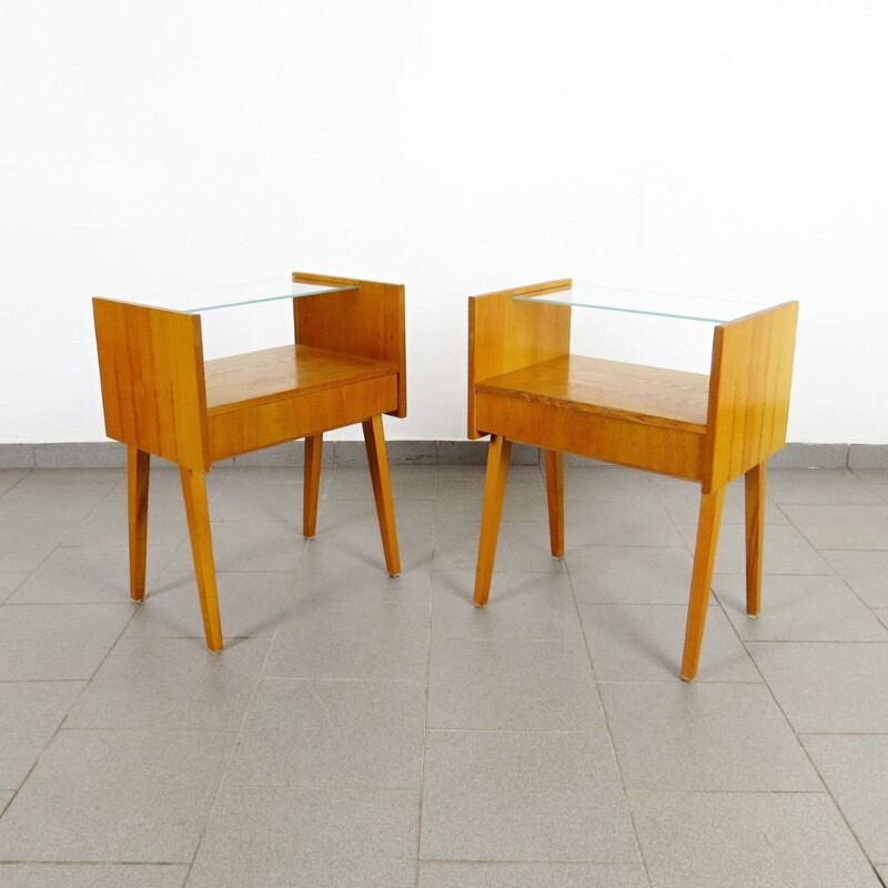 Ensemble de tables de chevet vintage de František Jirak, 1960