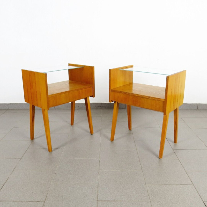 Vintage set of bedside tables by František Jirak, 1960