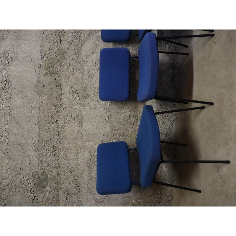 Suite of 4 vintage chairs by André Simard 1960 Airborne edition