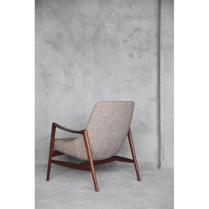 Vintage Norwegian teak seal armchair by Adolf Relling & Rolf Rastad for Peter Wessel, 1960s