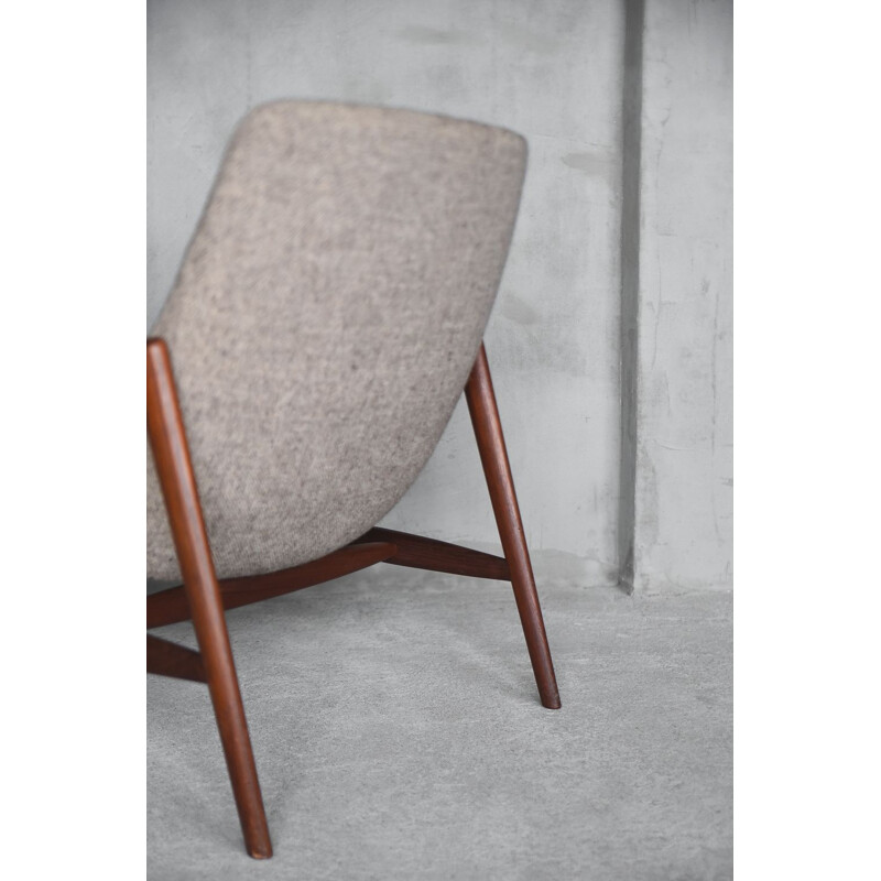 Vintage Norwegian teak seal armchair by Adolf Relling & Rolf Rastad for Peter Wessel, 1960s