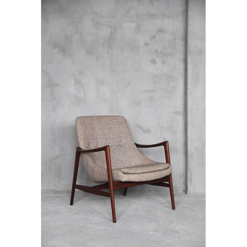 Vintage Norwegian teak seal armchair by Adolf Relling & Rolf Rastad for Peter Wessel, 1960s