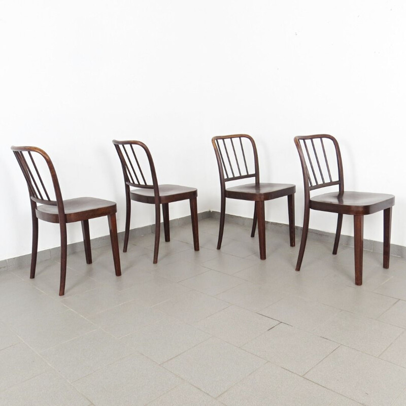 Ensemble de 4 chaises à repas vintage de Josef Hoffmann, 1960