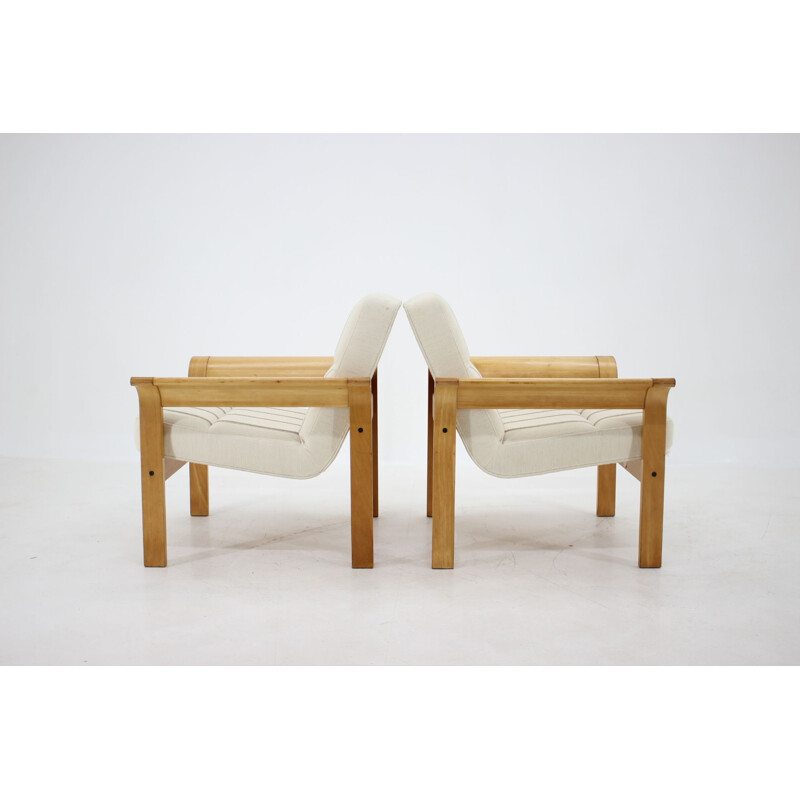 Vintage Danish oak lounge chair by Thygesen & Sørensen for Magnus Olesen, 1970s