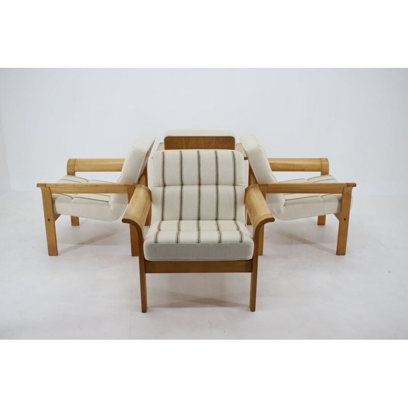 Vintage Danish oak lounge chair by Thygesen & Sørensen for Magnus Olesen, 1970s