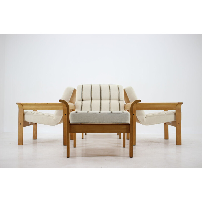 Vintage Danish oak lounge chair by Thygesen & Sørensen for Magnus Olesen, 1970s