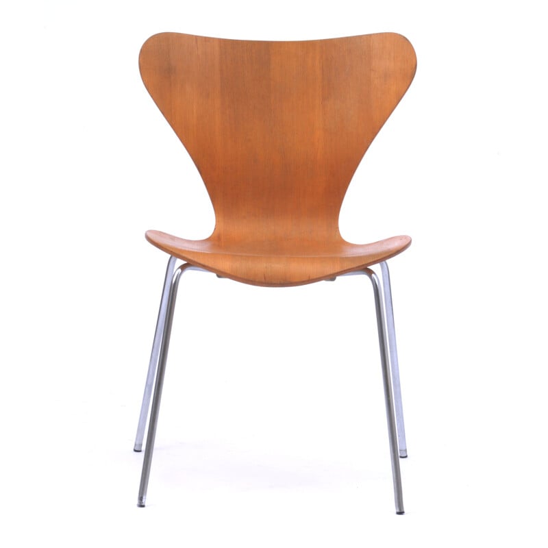 Ensemble de 6 chaises Butterfly vintage série 7 d'Arne Jacobsen